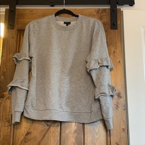 Ruffle Sleeve Maternity Sweater